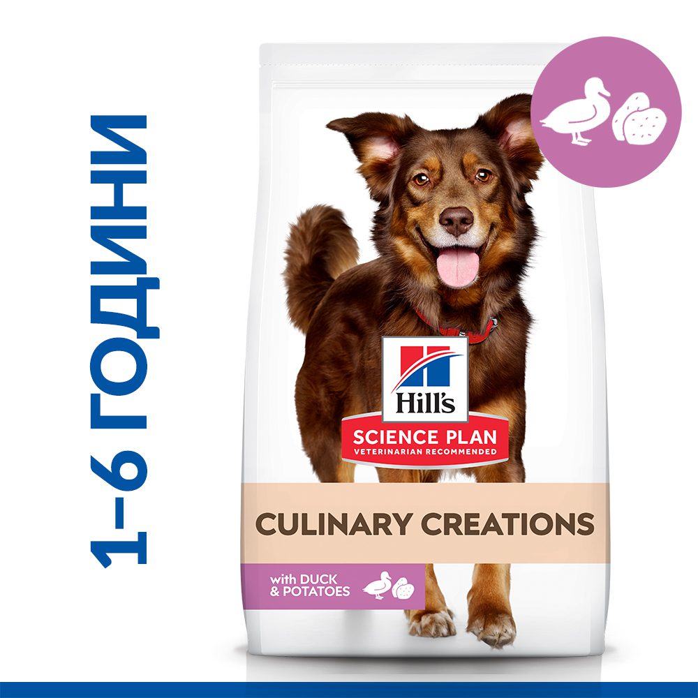 1_SP Medium Adult CULINARY CREATIONS Dog Food with Duck _ Potatoes_BK33724M_PLP_BG