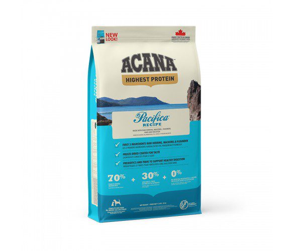 ACANA Highest Protein Pacifica Dog Front Right 11.4kg Canada EMEA APAC (1)-585×500