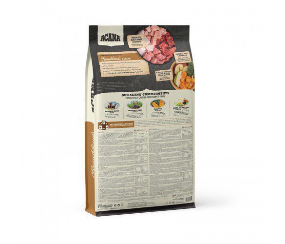 ACANA Highest Protein Ranchlands Dog Back Right 11.4kg Canada EMEA APAC-585×500