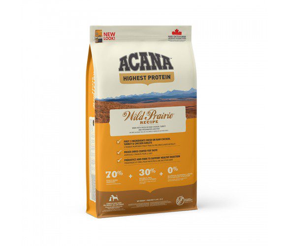 ACANA Highest Protein Wild Prairie Dog Front Right 11.4kg Canada EMEA APAC-585×500